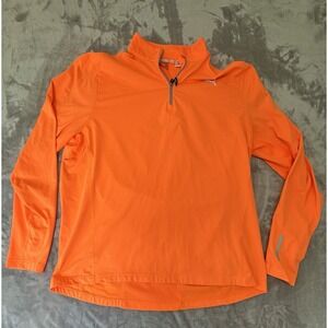 Puma Sport Lifestyle Quarter Zip Pullover Mens Orange‎ Reflective Size 2XL XXL